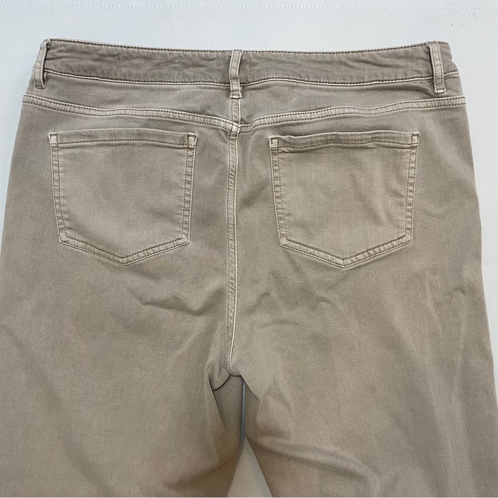 J.Jill Boyfriend Straight-Leg Ankle Women's Size 10R Tan Khaki Stretch Denim - Picture 5 of 7